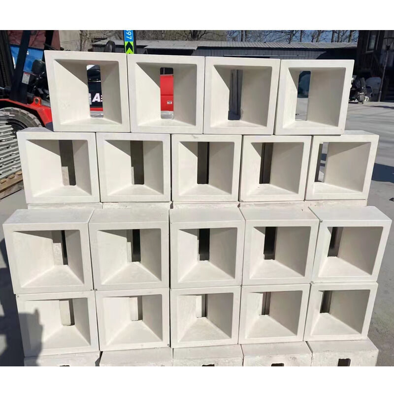 Minimalist Square Cutout Concrete Breeze Block Cement Component Brick for Hotel Villa Garden Partition Design
