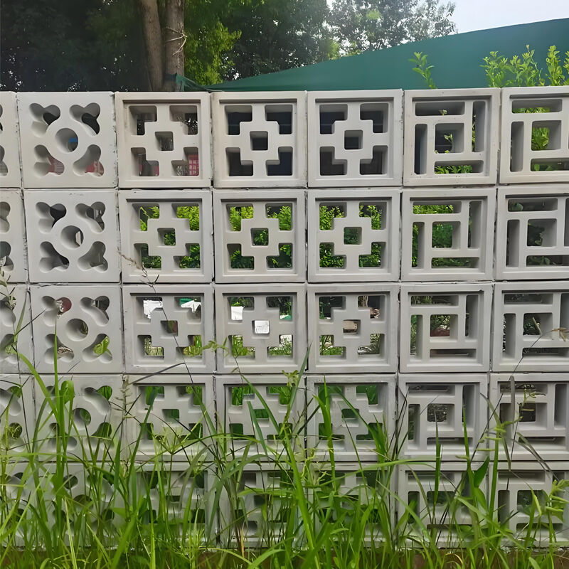 Çift Kare Esinti Blok Duvar Beton Dekoratif Ekran Blokları Mobilya Peyzaj için Çimento İçi Boş Tuğla