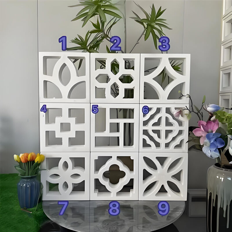 Prefabrik Beton Esinti Blokları Perdeleme ve Duvar Kaplama Çözümleri için Yıldız Desenli Dekoratif Esinti Blokları