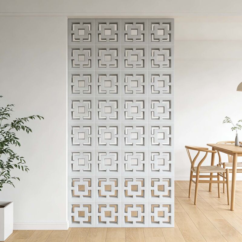 Breeze Blok Dekoratif Beton Duvarcılık Birimleri kare desenli dekoratif beton bloklar tasarım aksanı olarak bir gölge kaplama