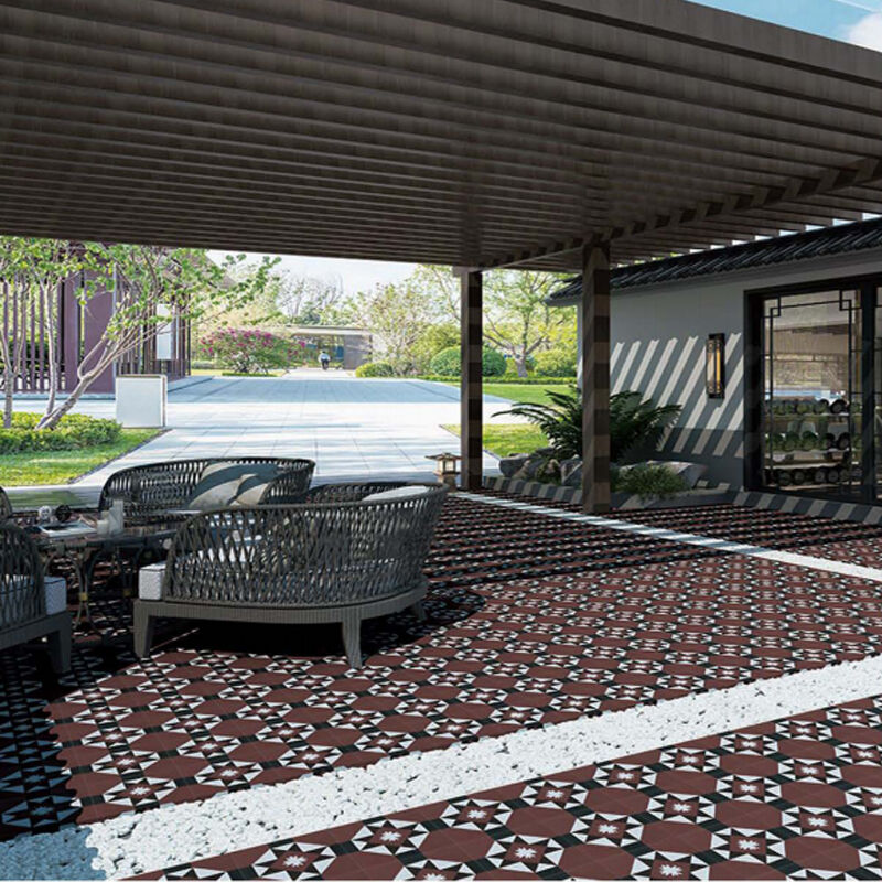 Çimento Taşları Şablonlu 200 X 200 mm Özel Şablonlu El Yapımı Şekilsiz Ekoloji Dostu Otel Boutique Zeminleri İçin