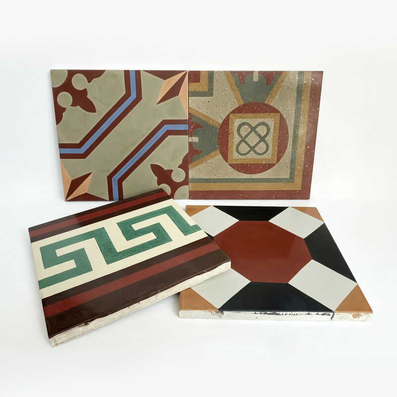 Ankaustik Çimento Karo Modern Avrupa Mat İç Yer Karosu Sınırları Kiremit Vurgular Kaymaz Villa Otel Kullanımı Geometrik Desen