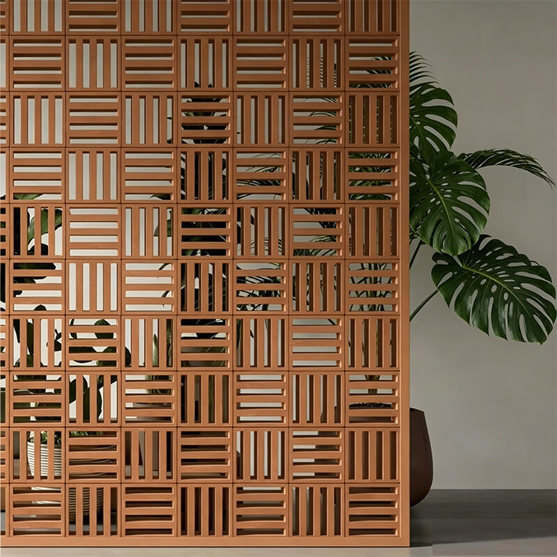 Terracotta Breeze Block Bahçe Duvarları Avlular ve Mimari Cepheler için Çevre Dostu Kırmızı Kil Ekran Bloğu