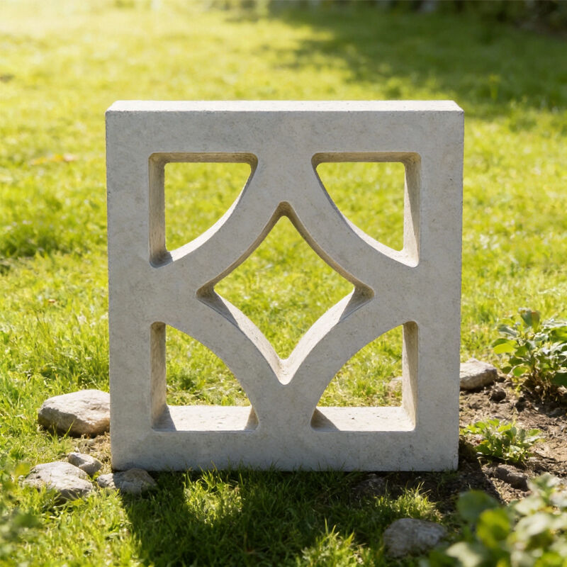 Beyaz Beton Briz Blokları Elmas Deseni Dekoratif Çamurt Ekranı Tuğlaları Dış Avlu Gizlilik Ekran Duvarı