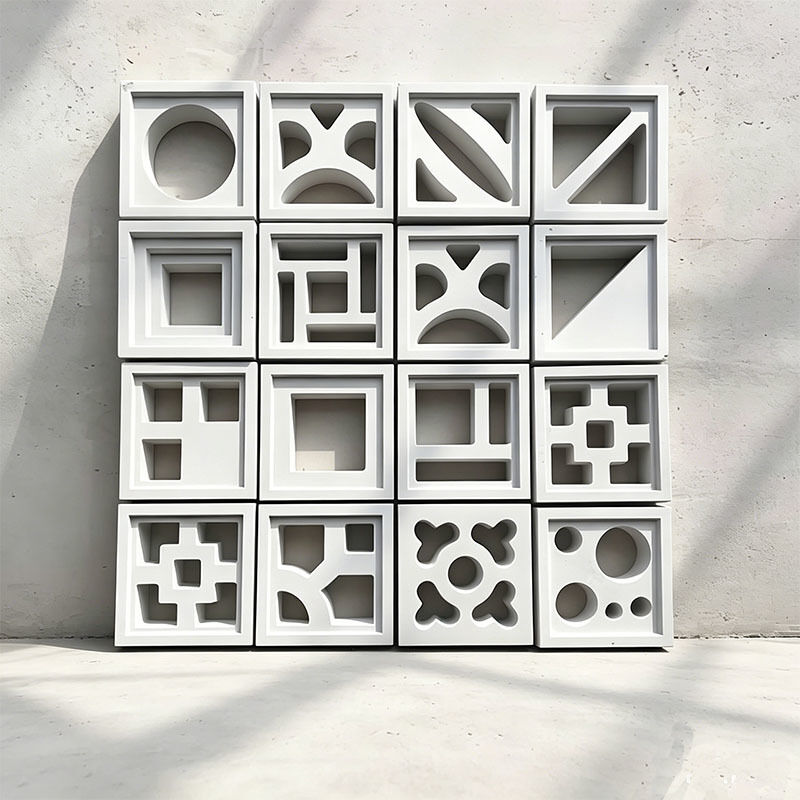 Beton Ekran Blokları Mimarlık Dekoratif Modern Çimento Briz Blokları Ticari Bina ve Peyzaj Projeleri için