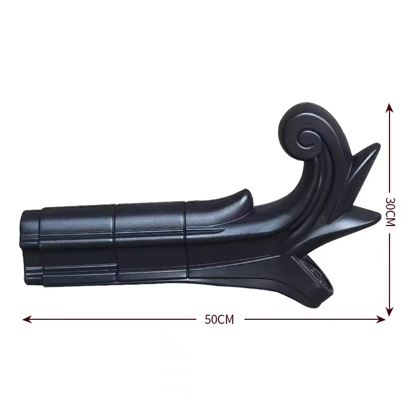 Lightweight PP Synthetic Chinese Roof Tiles Plastic Antique Roof Top Set with Upturned Corners for Storefront & Pavilion