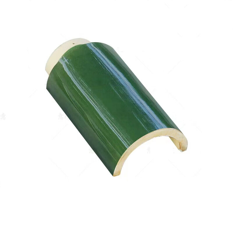 Green Glazed Chinese Roof Tiles Traditional Ceramic Wall Coping Tiles for Asian Garden Boundary Walls