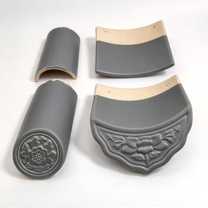 Chinese Traditional Grey Glazed Ceramic Roof Tiles Factory Direct Clay Tiles for Japanese Chinese Pagoda Temple Roof
