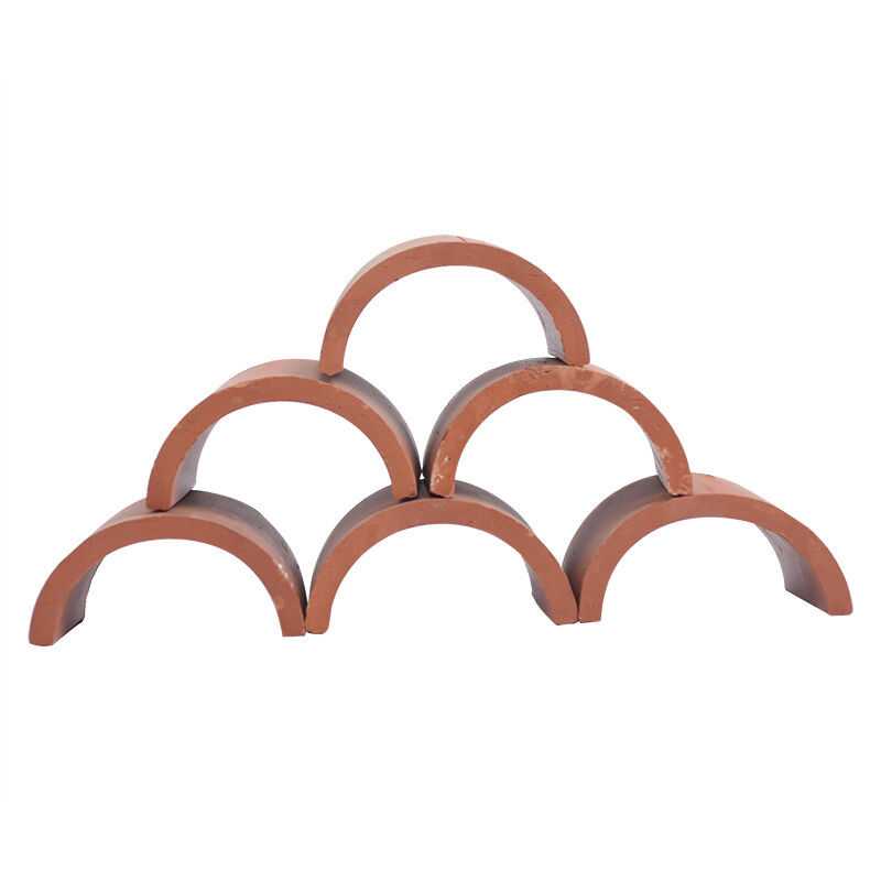 Mimari Balık Pul Desenli Kafes Blokları Dış Dekoratif Cepheler İçin Kavisli Terracotta Kil Kiremitler Çatı ve Duvar Ekranı