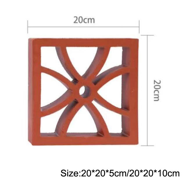 100mm Duvar Kil Esinti Blokları Çitler Asit Direnci İçin Dekoratif İçi Boş Tuğlalar